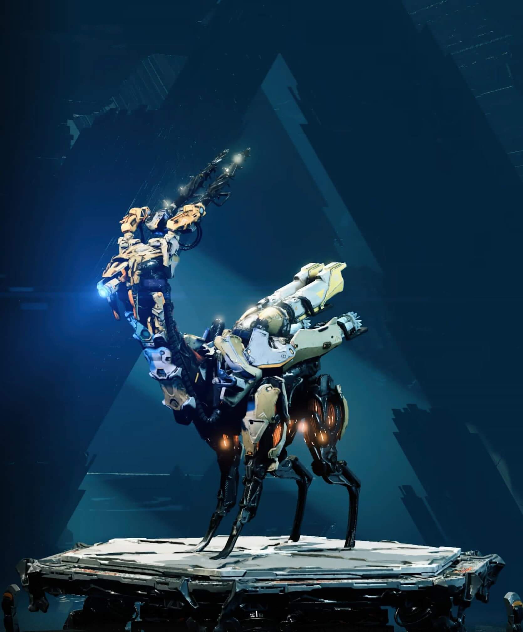 A Lancehorn machine, resembling a larger robotic version of an antelope.